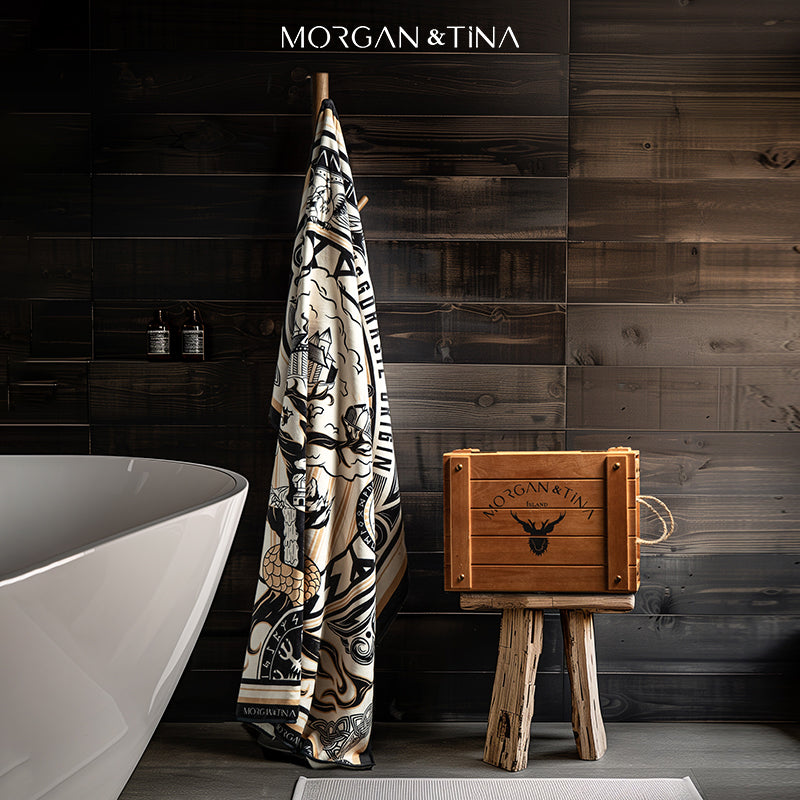 アーティスティックバスタオル - 太陽の光の世界樹