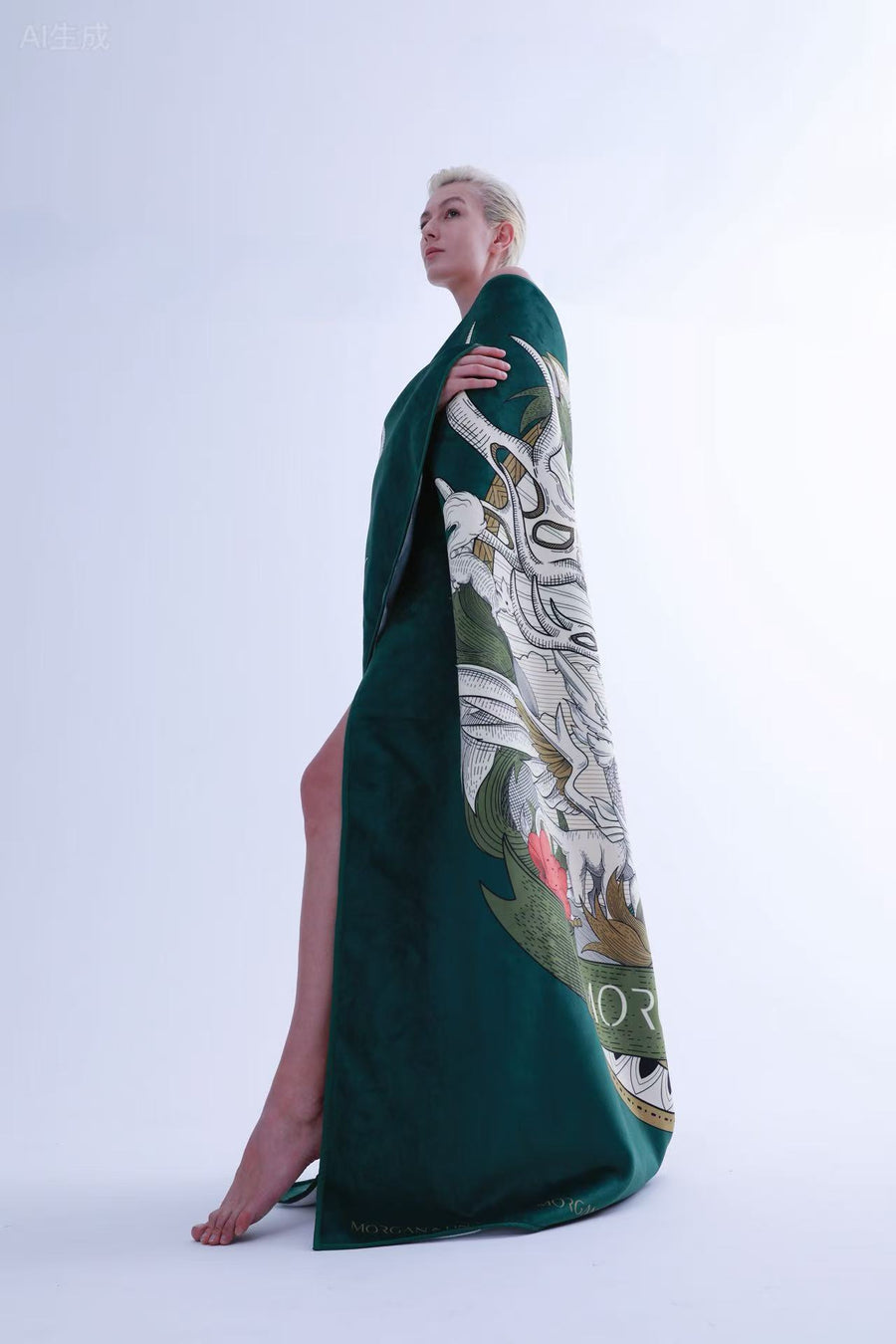 Artistic Bath Towel - The Four Stags of Yggdrasil