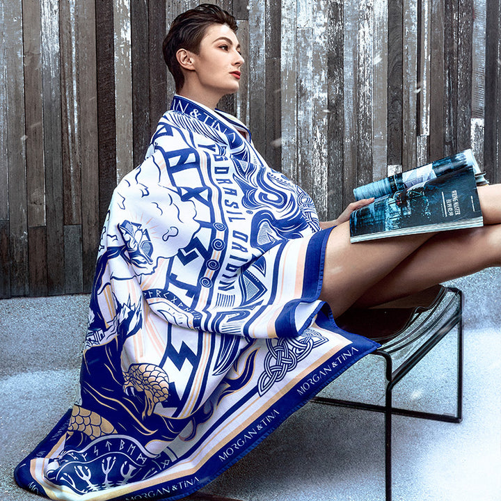 Wearing Morgan & Tina's luxury bath towel makes women reading magazines appear more elegant.